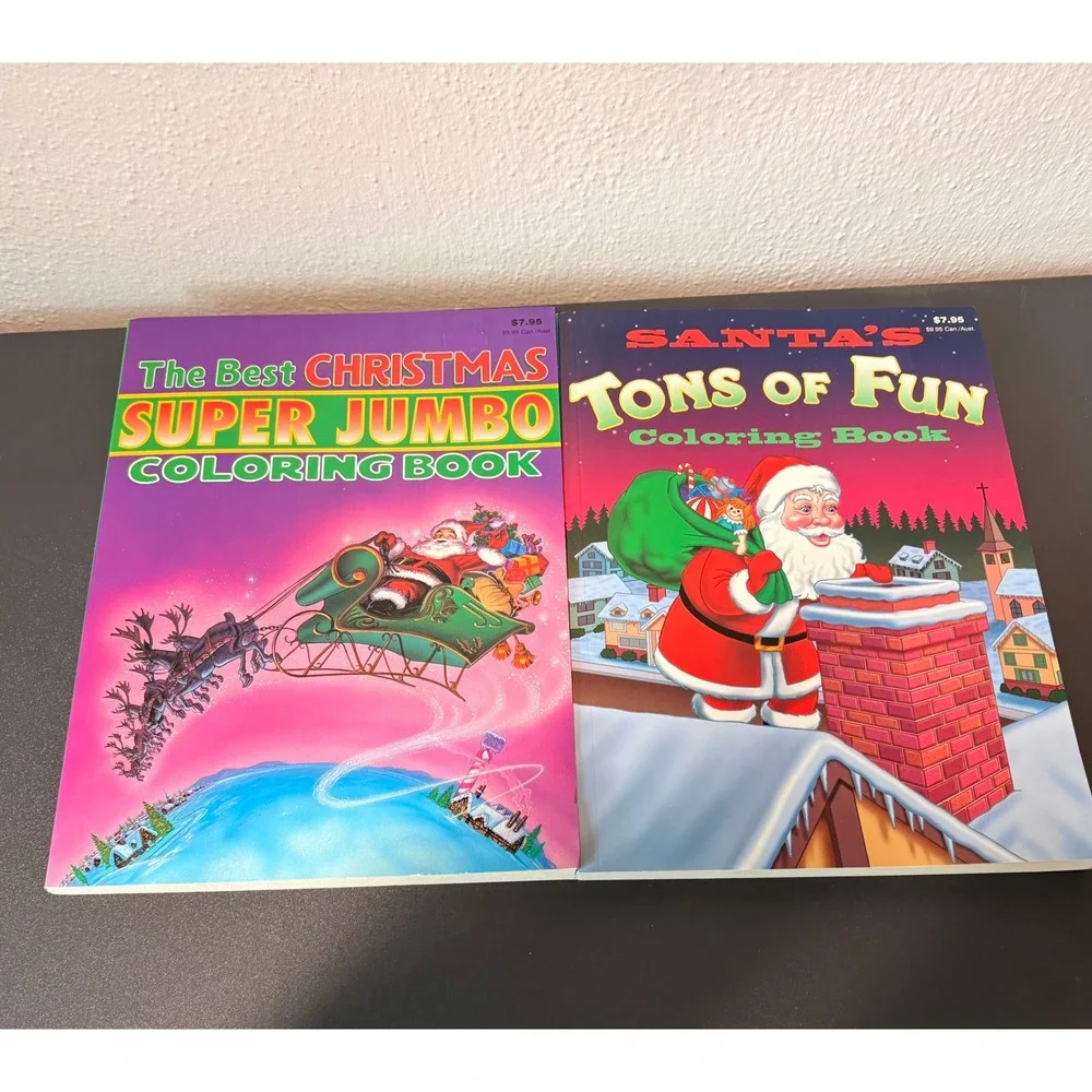 Creative Child Press Coloring Books Kids OS Multi Like New Vintage Christmas 2pk
